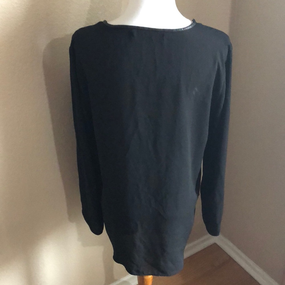 Zara Basic Black Blouse Size L - image 3